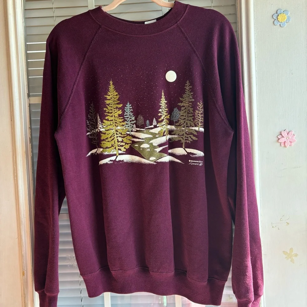Vintage winter 90s cottagecore sweatshirt - Picture 2 of 4